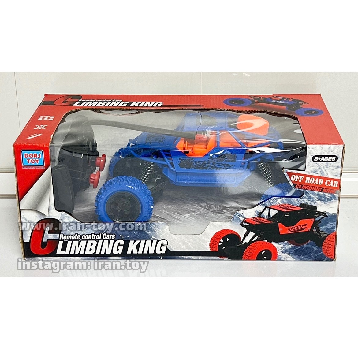 ماشین کنترلی آفرود climbing king رنگ آبی - تصویر 2