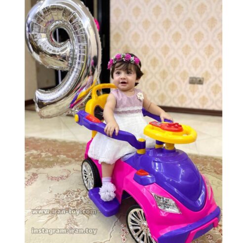 ماشین چهارچرخ کودک صورتی