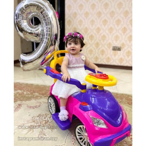 ماشین چهارچرخ کودک صورتی