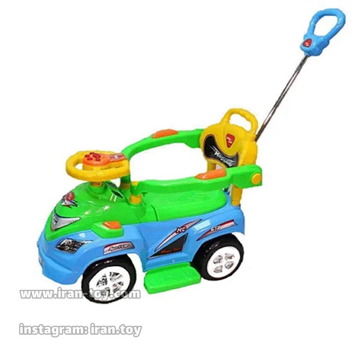 ماشین چهار چرخ موزیکال سبز ابی