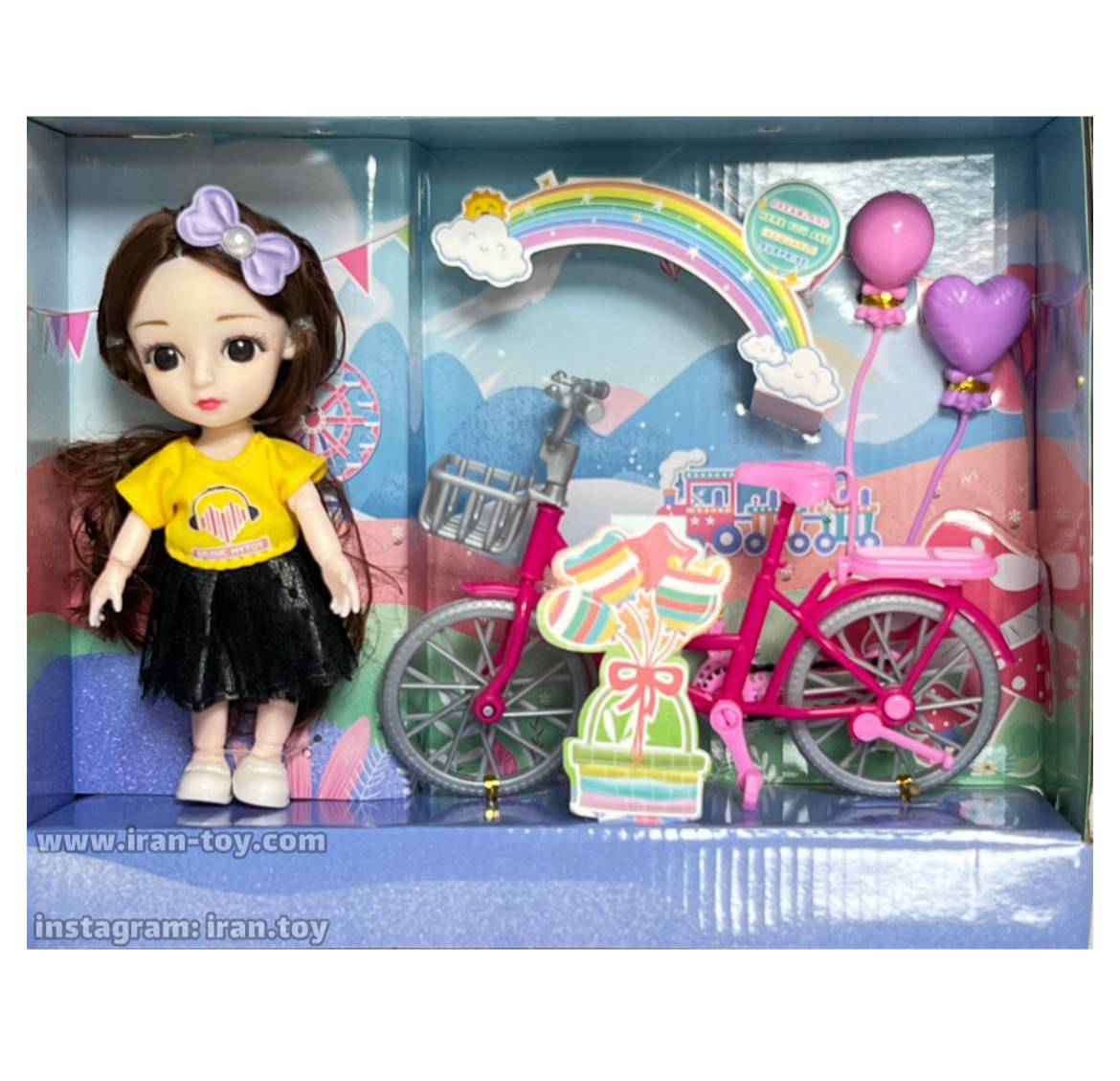 عروسک با دوچرخه