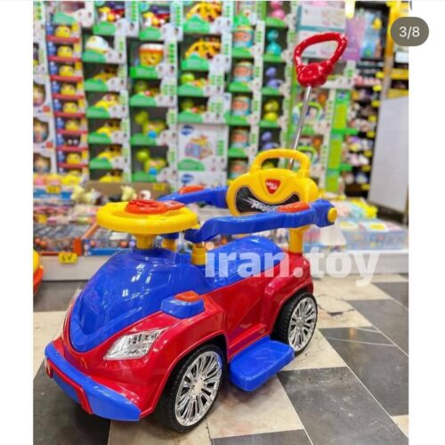 ماشین چهار چرخ کودک قرمز آبی