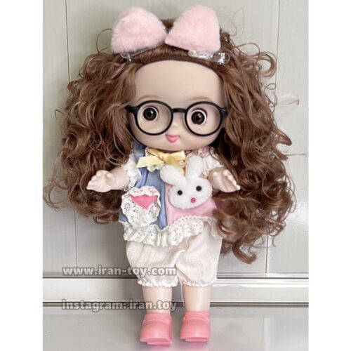 عروسک عینکی موزیکال صورتی