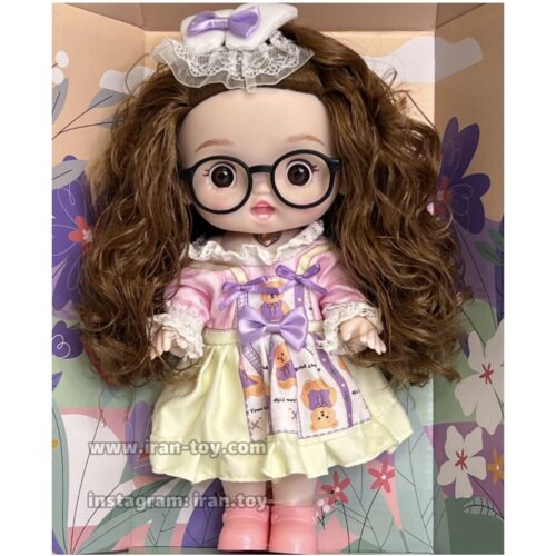 عروسک عینکی موزیکال بنفش