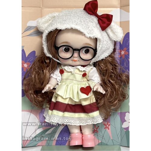 عروسک عینکی موزیکال قرمز