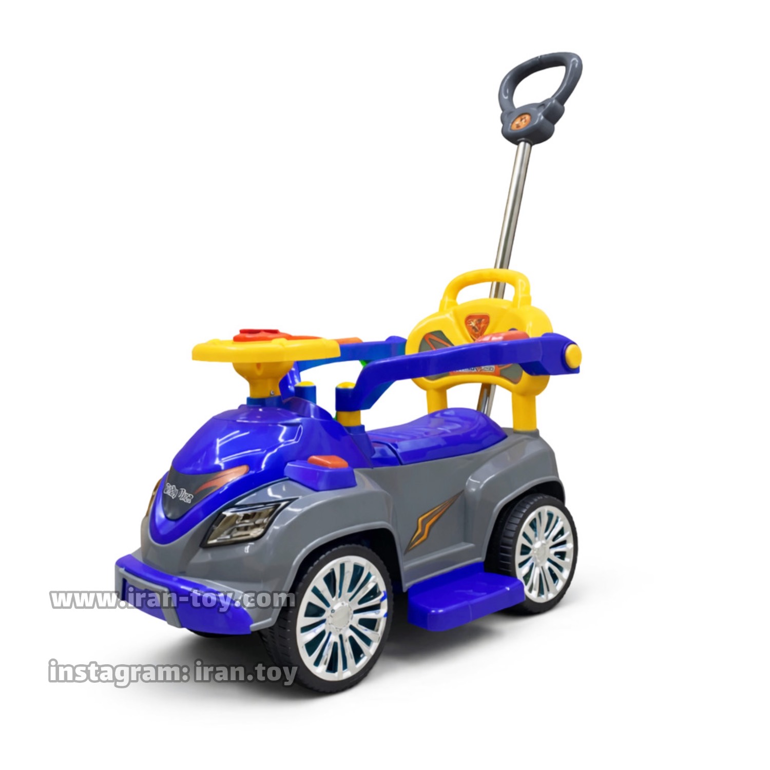 ماشین چهارچرخ کودک طوسی ابی